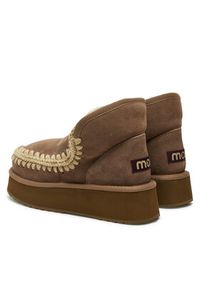 Mou Śniegowce Mini Eskimo Platform Boot FW681000A Brązowy. Kolor: brązowy. Materiał: skóra. Obcas: na platformie #4
