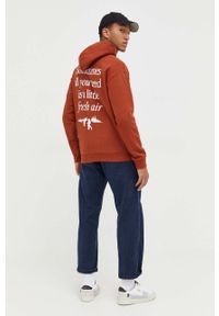 !SOLID - Solid bluza męska kolor brązowy z kapturem z nadrukiem. Typ kołnierza: kaptur. Kolor: brązowy. Materiał: bawełna. Wzór: nadruk #2