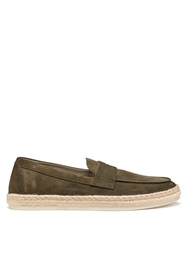 Geox Espadryle U Costuni U55MRA 00022 C3009 Khaki. Kolor: brązowy. Materiał: skóra, zamsz