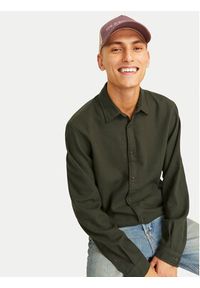 Jack & Jones - Jack&Jones Koszula Joshua 12258429 Zielony Slim Fit. Kolor: zielony. Materiał: syntetyk, bawełna #5