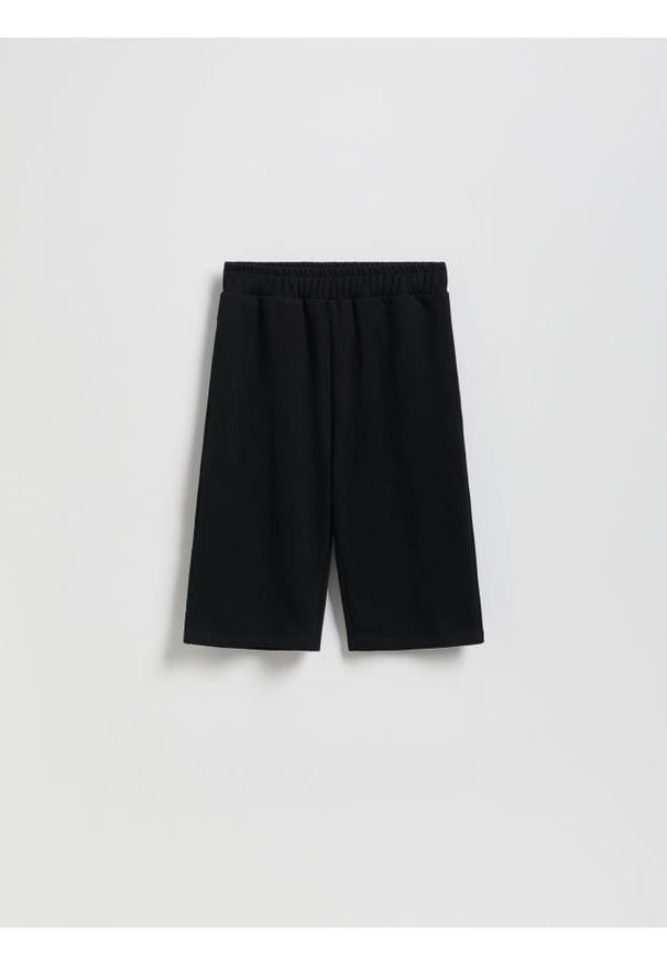 Reserved - Bawełniane szorty - czarny. Kolor: czarny. Materiał: bawełna