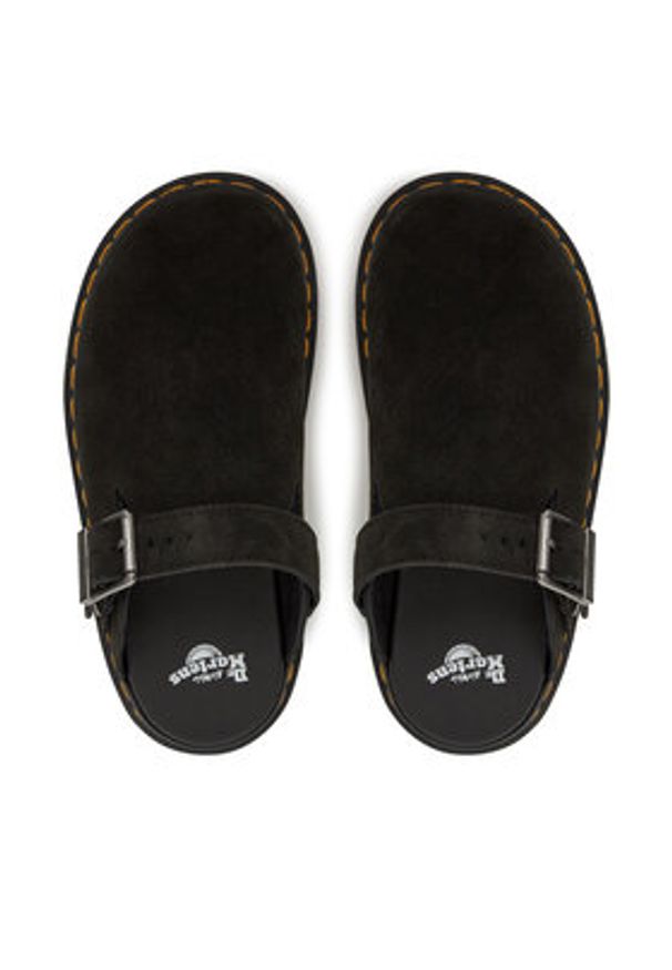 Dr. Martens Klapki Zebzag DM31657001 Czarny. Kolor: czarny. Materiał: nubuk, skóra