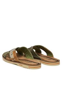 Mustang Klapki 4152-705 Khaki. Kolor: brązowy. Materiał: materiał, syntetyk