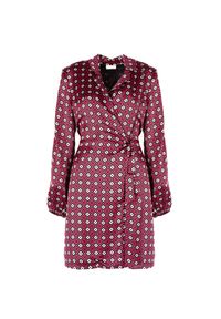 Liu Jo Sukienka | WF2100 T5958 | Kobieta | Różowy. Okazja: na randkę, na imprezę. Typ kołnierza: dekolt kopertowy. Kolor: różowy. Materiał: poliester. Długość rękawa: długi rękaw. Typ sukienki: dopasowane, kopertowe. Styl: elegancki. Długość: mini #5