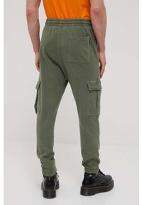 Only & Sons spodnie bawełniane męskie kolor zielony gładkie. Kolor: zielony. Materiał: bawełna. Wzór: gładki