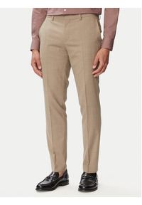 Hugo - HUGO Garnitur Henry/Getlin232X 50557616 Beżowy Slim Fit. Kolor: beżowy. Materiał: syntetyk #5