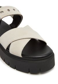 Hugo - HUGO Sandały Kris_Sandal_BKSD 50541753 Écru. Materiał: skóra, zamsz
