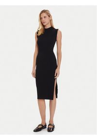 Morgan Sukienka dzianinowa 252-RMLISEA Czarny Slim Fit. Kolor: czarny. Materiał: syntetyk, wiskoza