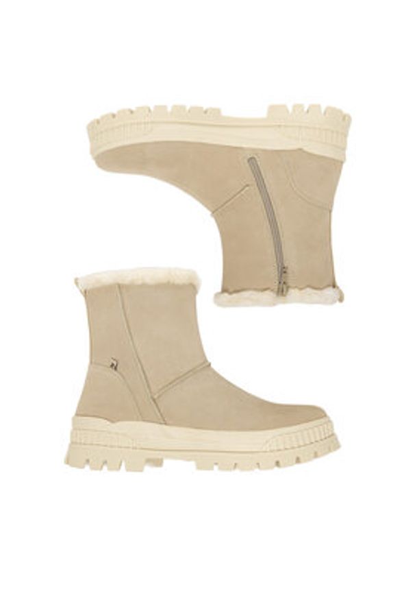 Rieker Botki CEO-W2172-62 Écru. Materiał: zamsz, skóra