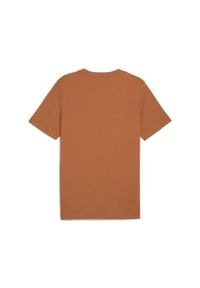 Koszulka na co dzień Męska Puma T-Shirt Bawełniana Sportowa. Kolor: brązowy. Materiał: bawełna. Sport: fitness