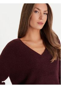 Morgan Sweter 252-MSTAR Bordowy Regular Fit. Kolor: czerwony. Materiał: syntetyk #5