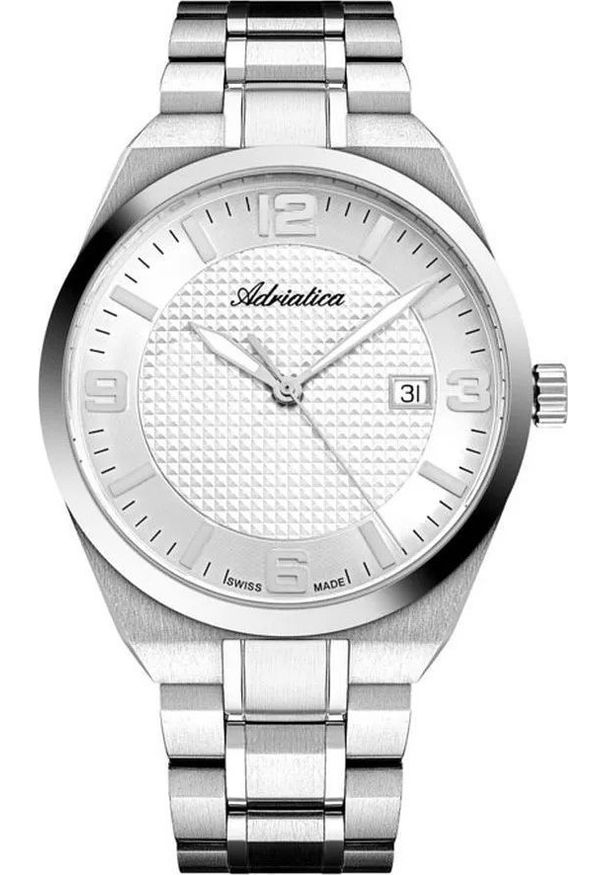 Zegarek męski Adriatica A8343.5153Q srebrny. Kolor: srebrny