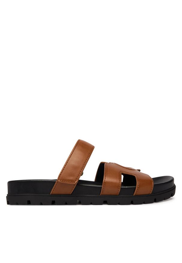 Klapki Guess. Kolor: brązowy