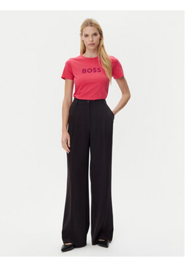 BOSS T-Shirt C_Elogo_5 50501139 Różowy Regular Fit. Kolor: różowy. Materiał: bawełna