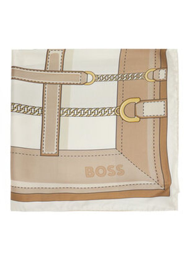 BOSS Chusta Lainy 50536118 Beżowy. Kolor: beżowy. Materiał: materiał, jedwab