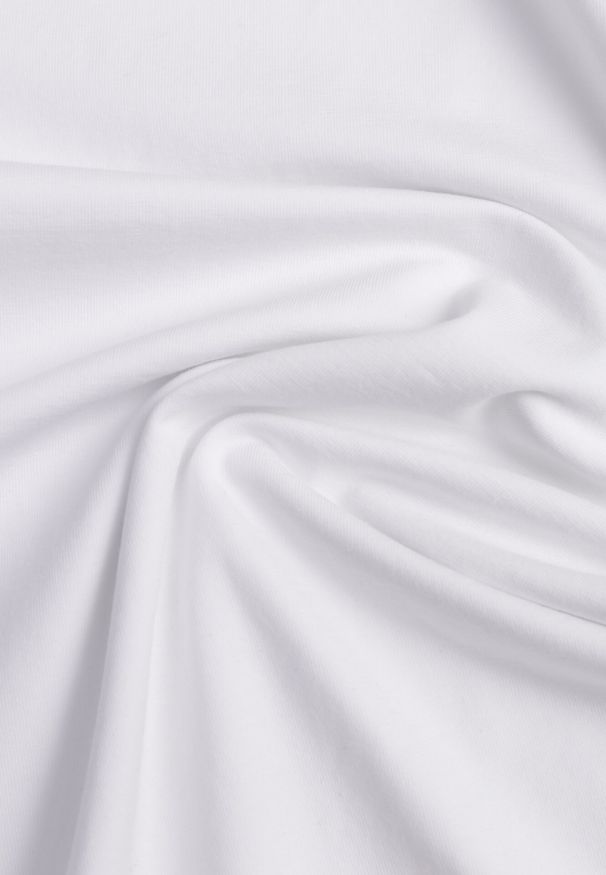 Born2be - Biała Koszulka T-shirt z Bawełny z Dekoltem w Serek Rionisse. Okazja: do domu, do pracy. Typ kołnierza: dekolt w serek. Kolor: biały. Materiał: bawełna. Styl: elegancki, klasyczny