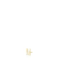 W.KRUK - Kolczyk złoty literka M. Materiał: złote. Kolor: złoty. Wzór: aplikacja #1