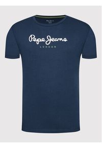 Pepe Jeans T-Shirt Eggo PM508208 Granatowy Regular Fit. Kolor: niebieski. Materiał: bawełna #5