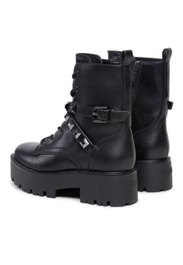 Guess Trapery FL8VDA ELE10 Czarny. Kolor: czarny. Materiał: skóra