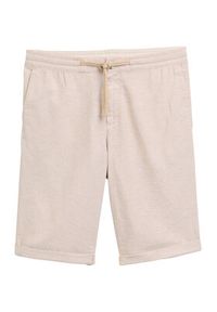 Tom Tailor Szorty materiałowe 1044715 Beżowy Regular Fit. Kolor: beżowy. Materiał: bawełna