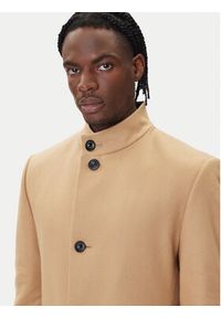 Hugo - HUGO Płaszcz wełniany Mintrax2541 50546551 Beżowy Regular Fit. Kolor: beżowy. Materiał: wełna #2