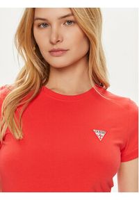 Guess T-Shirt W2YI44 J1314 Czerwony Slim Fit. Kolor: czerwony. Materiał: bawełna #4