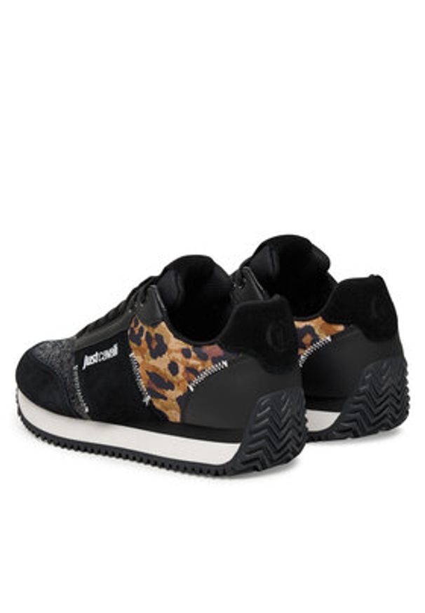 Just Cavalli Sneakersy 79RA3SR2 ZSD71 Czarny. Kolor: czarny. Materiał: skóra