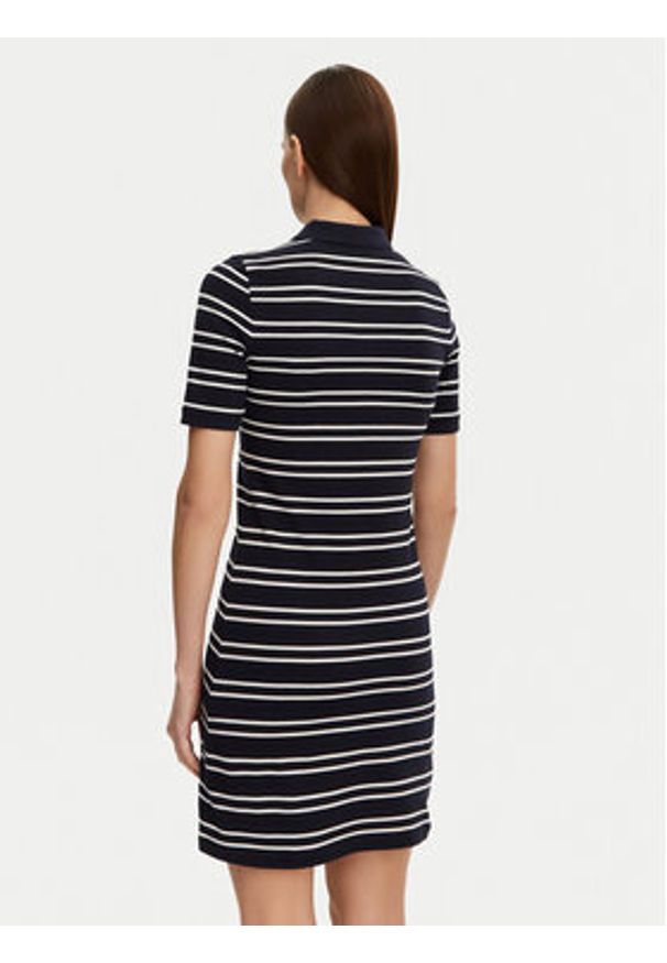 GANT - Gant Sukienka codzienna Striped Shield 4200571 Granatowy Slim Fit. Okazja: na co dzień. Kolor: niebieski. Materiał: bawełna. Typ sukienki: proste. Styl: casual