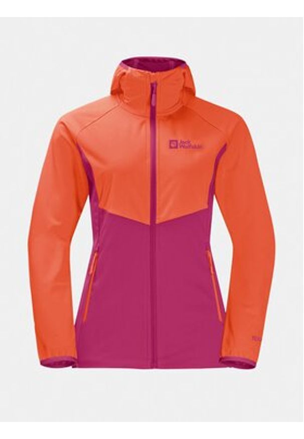 Jack Wolfskin Kurtka softshell Go Hike Softshell 1306862 Różowy Regular Fit. Kolor: różowy. Materiał: syntetyk
