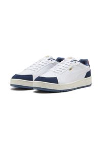 Puma - Sneakersy unisex Court Classico Sport PUMA White Persian Blue. Kolor: niebieski, wielokolorowy, biały. Materiał: zamsz. Sport: turystyka piesza
