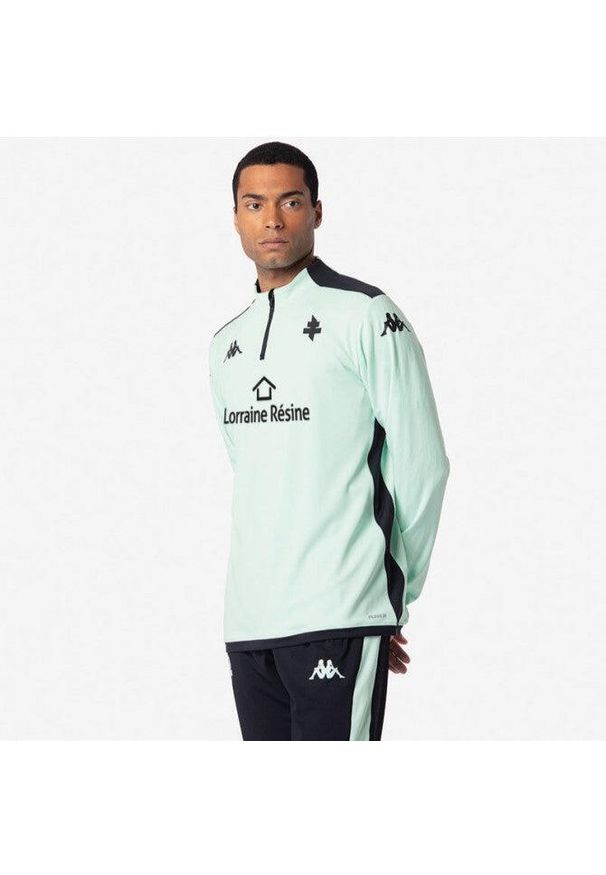 Kappa - Kurtka z dresu Metz Ablas Pro 8 2024/25. Kolor: wielokolorowy, czarny, zielony. Materiał: dresówka. Sport: piłka nożna