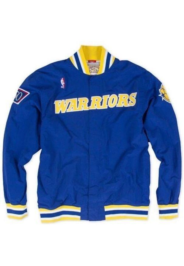Mitchell & Ness - Kurtka Golden State Warriors nba authentic. Kolor: niebieski. Sport: koszykówka