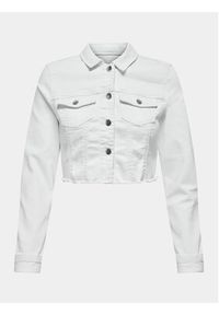 only - ONLY Kurtka jeansowa Wonder 15256098 Biały Regular Fit. Kolor: biały. Materiał: bawełna #6
