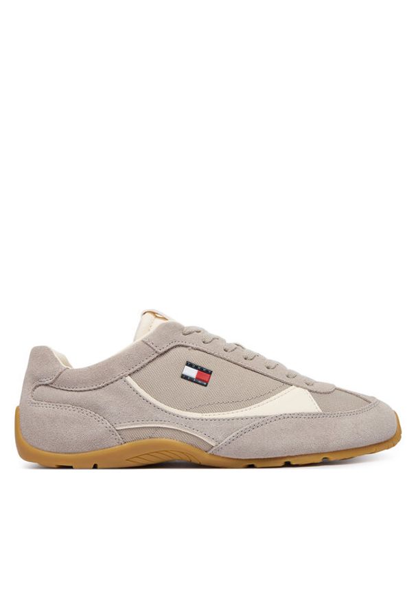 Tommy Jeans Sneakersy EM0EM01718 Beżowy jasny. Kolor: beżowy. Materiał: skóra, zamsz