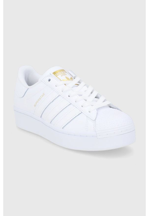 adidas Originals - Buty Superstar Bold. Zapięcie: sznurówki. Kolor: biały. Materiał: guma. Model: Adidas Superstar