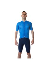 C-LAB - Koszulka rowerowa męska Unica błękitna. Kolor: niebieski. Długość rękawa: krótki rękaw. Długość: krótkie. Sport: kolarstwo