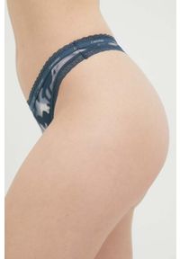 Calvin Klein Underwear stringi kolor niebieski. Kolor: niebieski #3