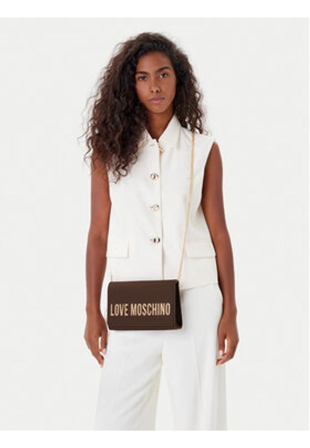 Love Moschino - LOVE MOSCHINO Torebka JC4103PP1NKD0301 Brązowy. Kolor: brązowy. Materiał: skórzane