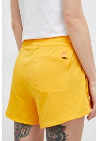 Marmot szorty outdoorowe Elda kolor pomarańczowy gładkie medium waist. Kolor: pomarańczowy. Materiał: tkanina, włókno, materiał. Wzór: gładki #2