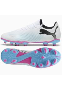 Buty Puma Future 7 Play FG/AG M 107723 01 białe. Kolor: biały. Materiał: syntetyk, materiał. Szerokość cholewki: normalna. Sport: piłka nożna