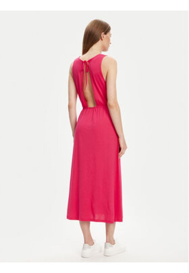 United Colors of Benetton - United Colors Of Benetton Sukienka letnia 3Q225V00X Różowy Regular Fit. Kolor: różowy. Materiał: wiskoza, bawełna. Sezon: lato