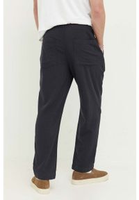 Abercrombie & Fitch spodnie z domieszką lnu kolor czarny proste. Kolor: czarny. Materiał: len #3