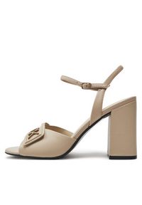 Calvin Klein Sandały Heel Sandal 85 Relock Lth HW0HW01937 Écru. Materiał: skóra #3