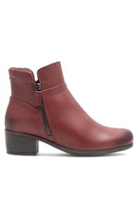 Go Soft Botki EST-GUSTA-11 Bordowy. Kolor: czerwony. Materiał: skóra #1