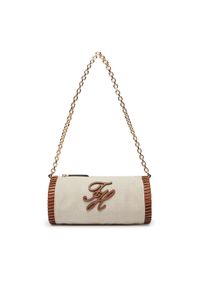 TOMMY HILFIGER - Tommy Hilfiger Torebka Th Elev Summ Chain Bag Canvas AW0AW18635 Beżowy. Kolor: beżowy #1
