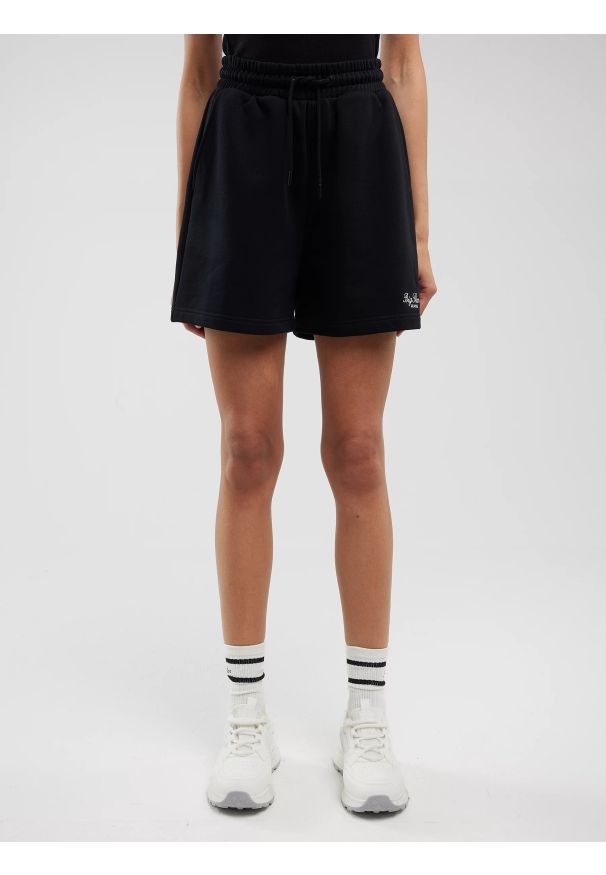 Big-Star - Szorty damskie dresowe czarne Arisala 906. Okazja: na co dzień. Kolor: czarny. Materiał: dresówka. Wzór: haft, ze splotem. Styl: wakacyjny, casual