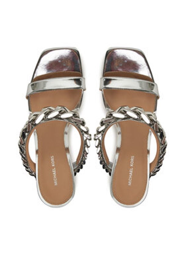 MICHAEL Michael Kors Klapki Bianca 40S5BCHS1M Srebrny. Kolor: srebrny. Materiał: skóra