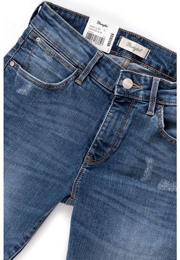 Wrangler - WRANGLER CROP SKINNY DAMAGED BLUE W28MLU86J