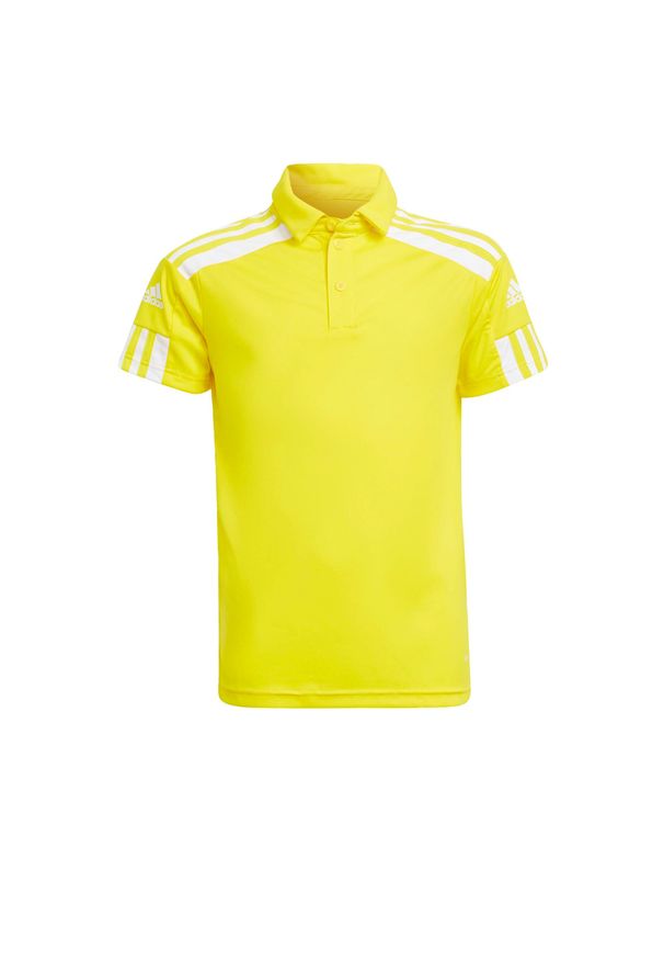 Koszulka polo piłkarska dla dzieci Adidas Squadra 21. Typ kołnierza: polo. Kolor: biały, żółty, wielokolorowy. Sport: piłka nożna