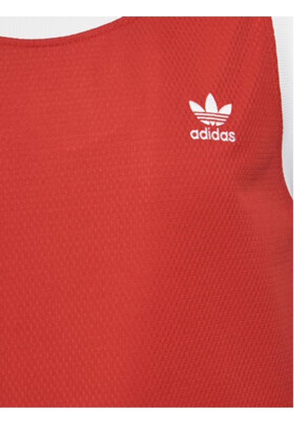 Adidas - adidas Tank top adicolor Mock Eyelet JP1098 Pomarańczowy Oversize. Kolor: pomarańczowy. Materiał: syntetyk